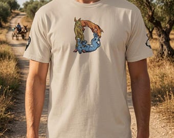 D is for Donkeys T-Shirt | Men’s Alphabet Letter tee | Short sleeve Cotton t shirt– donkey initial monogram tshirt mule ass characte