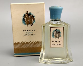 Frasco de perfume Yardley Lavender vintage, sin abrir.