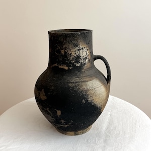 Black Vessel with Handle