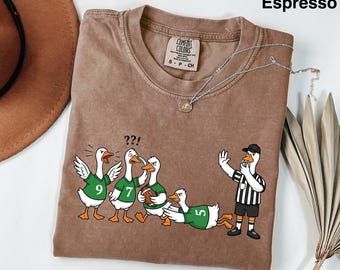 Funny Geese Rugby Shirt, Comfort Colors Match Day Tee, Humor Rugby Player Gift, Animal Sports Top, Retro Rugby Fan Tshirt