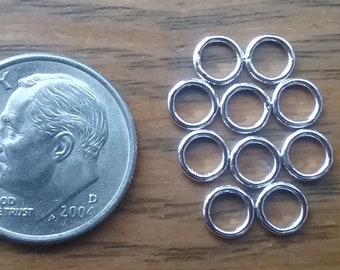 5 mm Soldered Jump Rings, Sterling Silver - 20 pieces