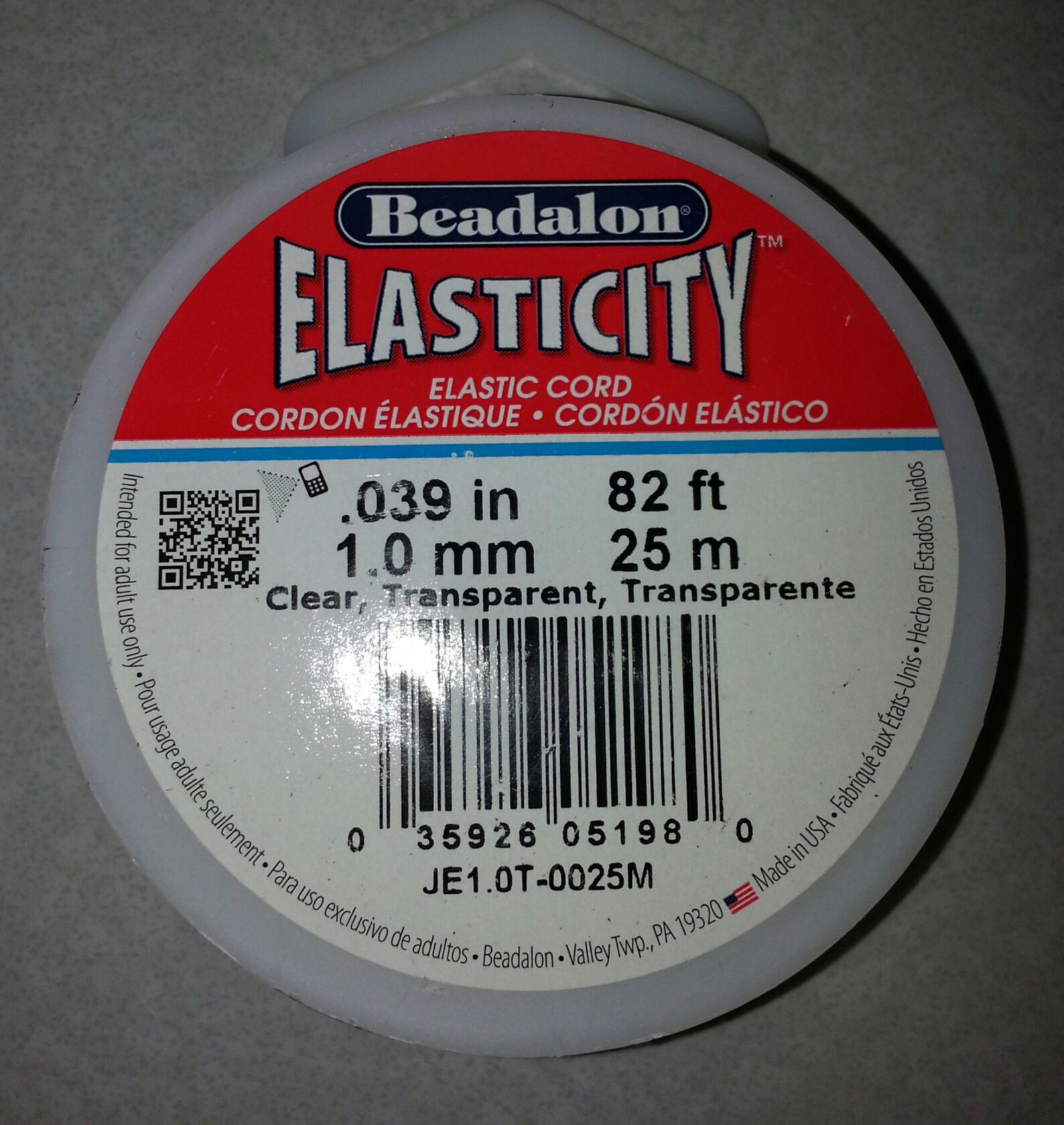 Banda De Goma 7 Mm 5 M Blanco Natural 100% Algodón