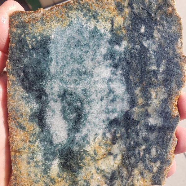 Hydrogrossular "Jade" from Foresthill, California Slab HGCS1F