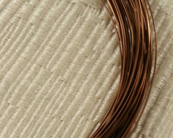 21 Gauge Half Round Vintage Bronze Colored Copper Wire