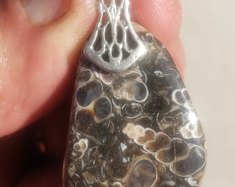 Turretella Agate Pendant with Bail TAPB2