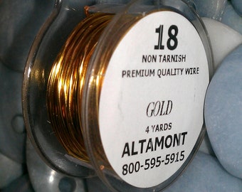 18 Gauge Gold Color Plated Copper Wire