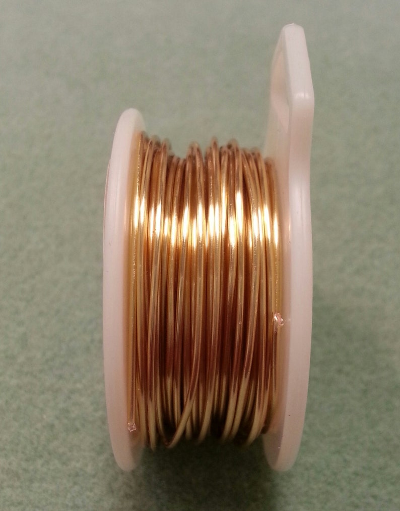 20 Gauge Gold Color Silver Plated Copper Wire image 1