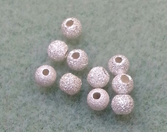 3 mm Sterling Silver Star Dust Beads 10 pieces