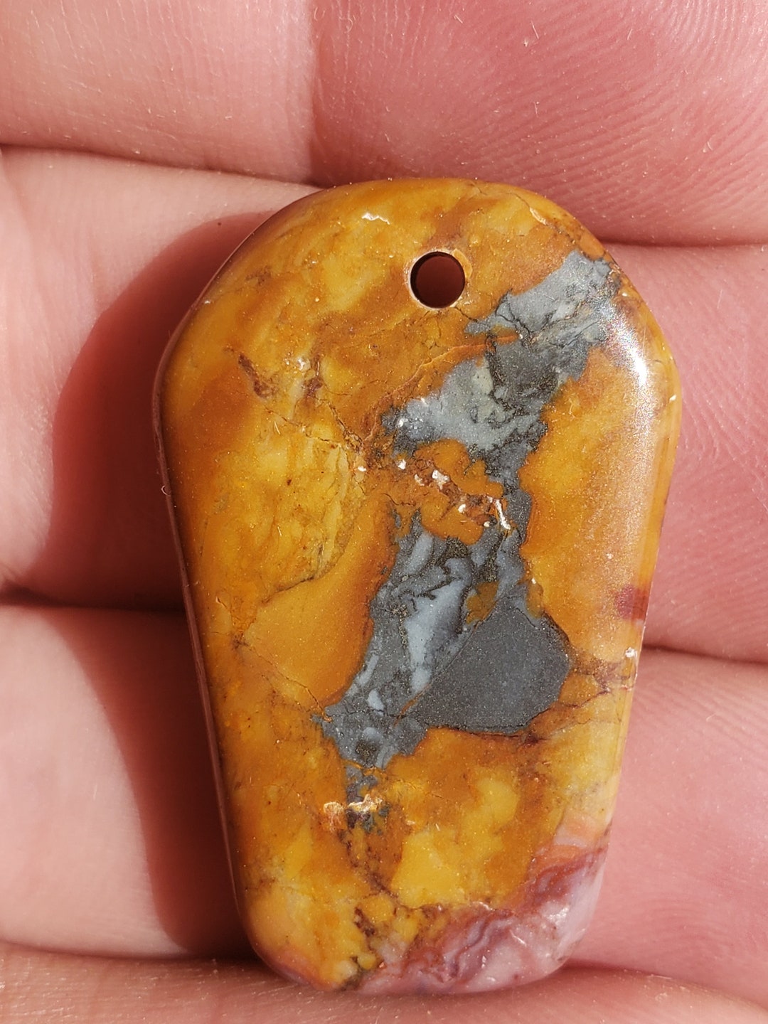 Mescalero Jasper Coffin Shape Pendant MJCSP1 Etsy