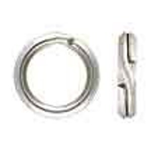 May include: Two silver key rings, one is a simple circle and the other is a split ring.