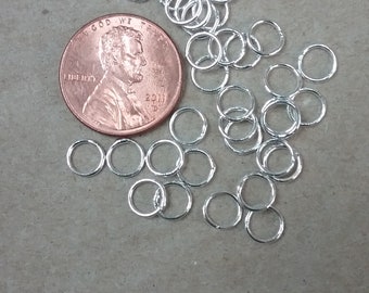 6 mm Soldered Jump Rings Silver Plated