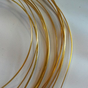 18 Gauge Half-Round Gold Colored Copper Wire