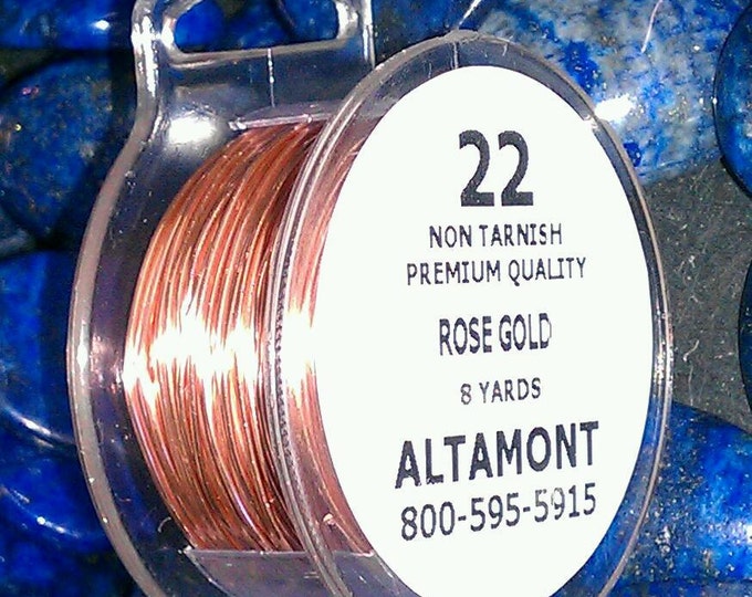 Rose Gold Colored Copper Wire 22 Gauge Etsy