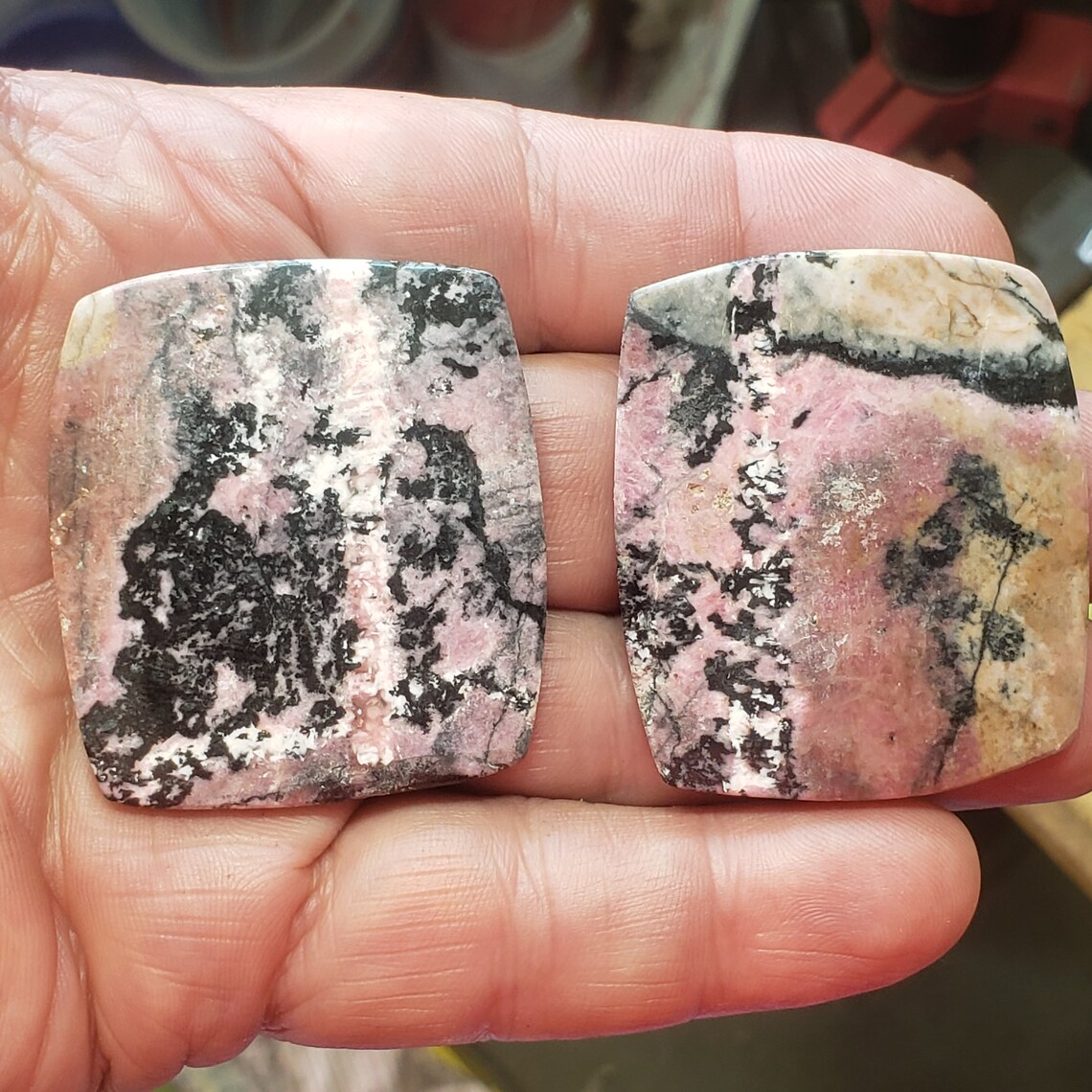 Rhodonite From Foresthill, California Cabochon RH2H - Etsy