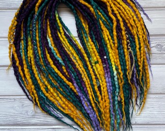 Wool dreadlocks, wool de dreads, dreadlock extensions