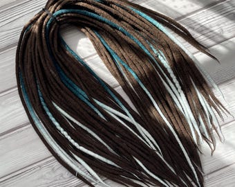 Wool dreadlocks set, wool de dreads, Boho Natural Hair Extensions