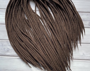 Wool dreads, brown DE dreads, dreadlock extensions