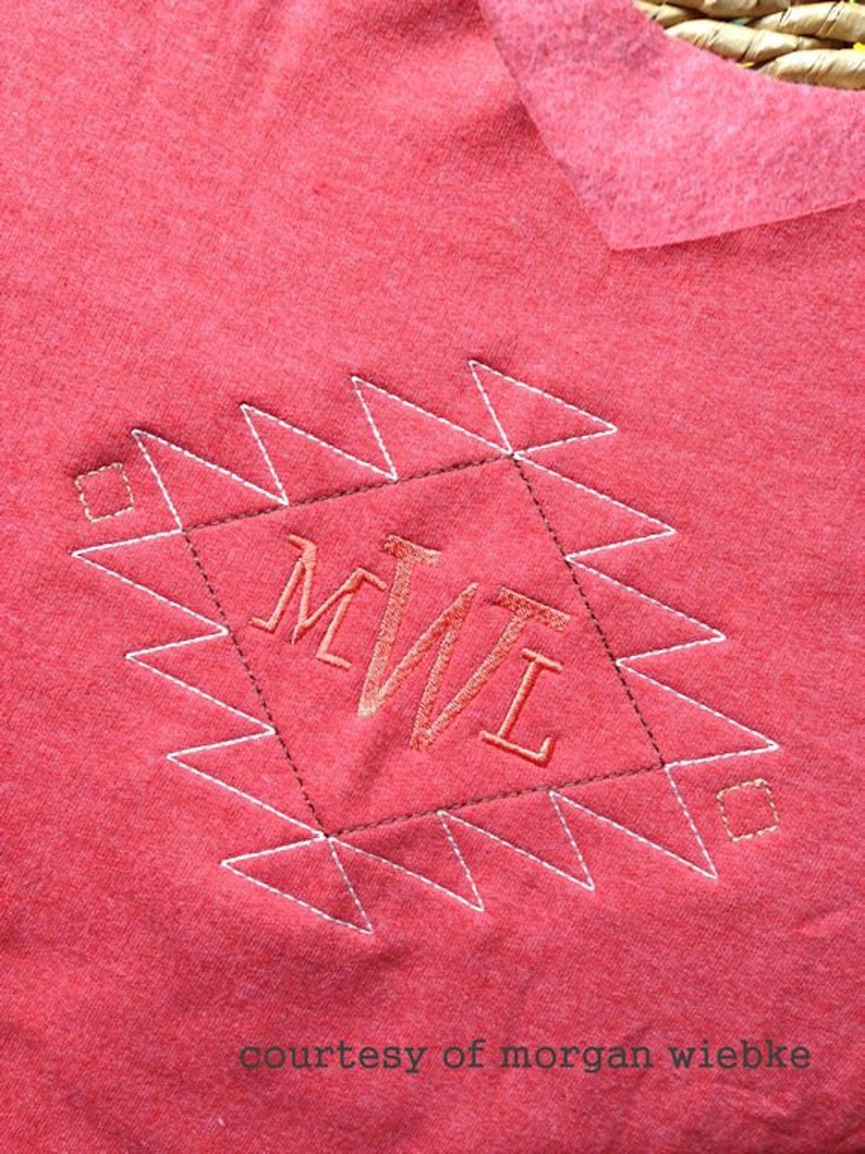 Geometric Aztec Applique Design 1 machine Applique Embroidery Etsy