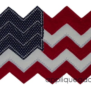 Chevron Raggy drapeau appliques Design (conception de broderie Machine Applique) téléchargement numérique instantané en Applique une journée 4x4 6 5 x 7 x 10