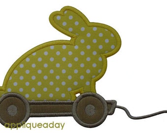 Applikationsdesign för kanindragleksak (maskinapplikationsbroderidesign) direkt digital nedladdning av Applique a Day 4x4 5x7 6x10