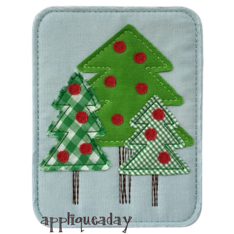 Raggy Trees Applique Design machine Applique Embroidery Etsy