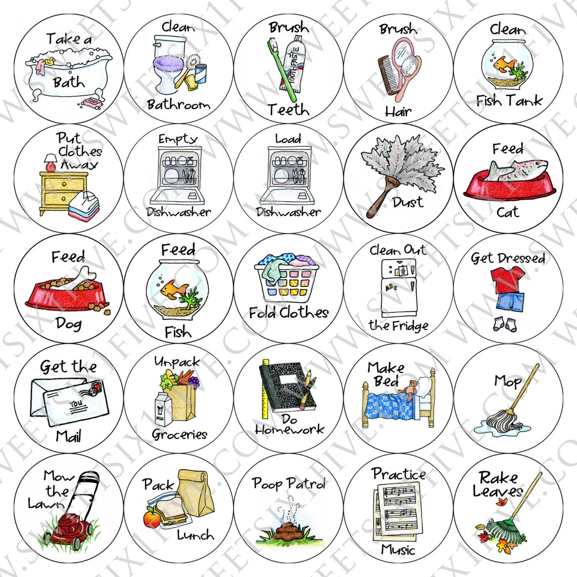 Chore 20 Pack Etsy