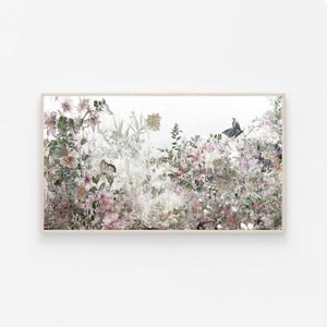 Samsung Frame TV Art, Neutral Floral Spring Art, Samsung Art TV, Digital Download for Samsung Frame, Digital Download, Frame TV Art