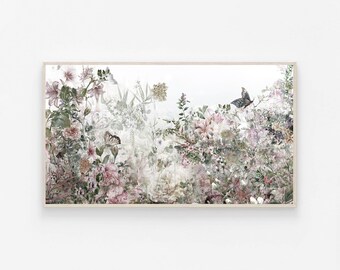 Samsung Frame TV Art, neutrale bloemen lentekunst, Samsung Art TV, digitale download voor Samsung Frame, digitale download, Frame TV Art