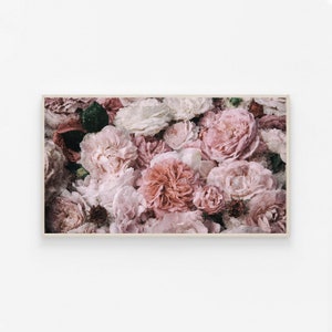 Samsung Frame TV Art, Rusty Pink Floral Art, Samsung Art TV, Digital Download for Samsung Frame, Digital Download, Frame TV Art