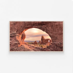 Samsung Frame TV Art | Moab Arches Window Digital Art | Red Rock National Park | Digital Art for Frame TV | Desert Print