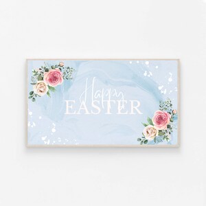 Samsung Frame TV Art Easter, Happy Easter, Instant Download, Spring, Egg with Flower, Frame TV Art, Samsung Art TV, Digital Download