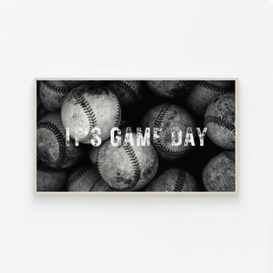 Samsung Frame TV Art Baseball, It&#39;s Game Day, Frame Tv Art Sports, LG Frame TV, Frame Tv Art for Men