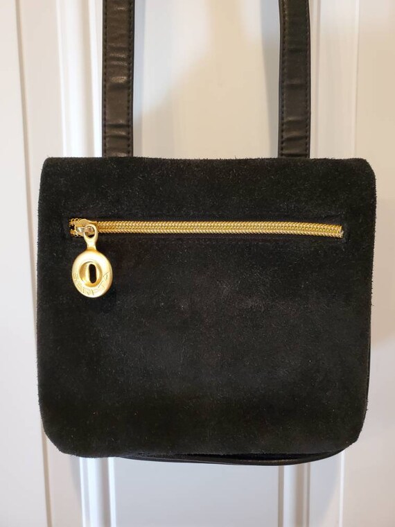 Black Suede and Leather Purse by Sereta vintage