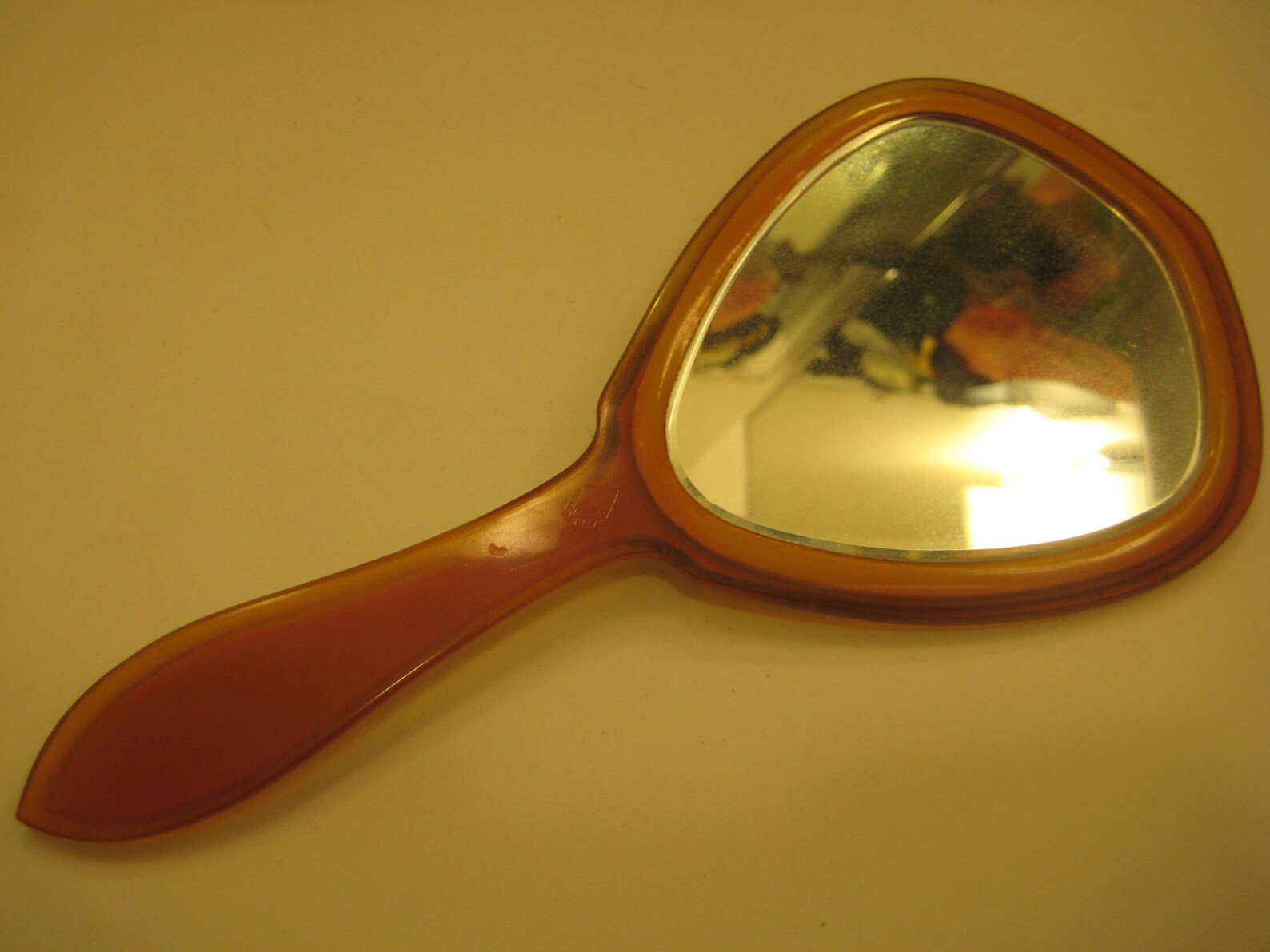 Vintage Bakelite hand held Mirror Etsy