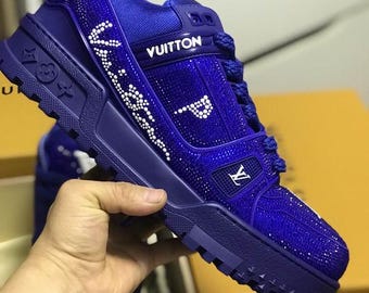Louis Vuitton Printed Crystals LV Trainer Maxi Sneaker