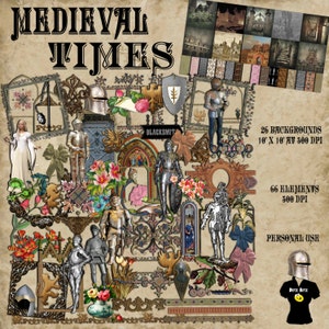 Medieval Times Digital Scrapbook Kit