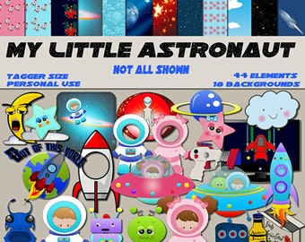 Digital Scrapbook My Little Astronaut jpg, transparent png