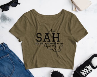 Socially Awkward High (SAH) Women’s Crop Tee