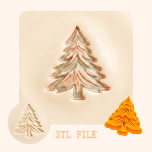 Embossage en argile pour arbre de Noël STL pour fichier d'impression 3D de bijoux en polymère