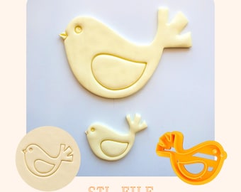 Bird Clay Cutter STL Files, Pottery Stamp, Cookie Cutter, 3D Print File