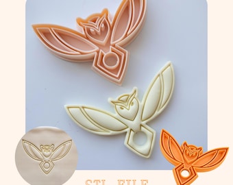 Owl Clay Cutter STL for Glasses Holder Bird Polymer Clay Embossed Eyeglass Accessory