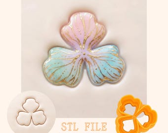 Pansy Flower Clay Cutter STL Polymer Jewelry Cutter Files