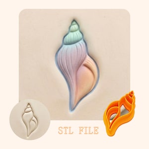 Seashell Clay Cutter STL Ocean Jewelry Tools Summer Earring Mold 3D Print File