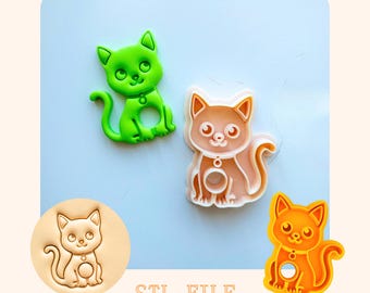 Cat Clay Cutter STL for Eyeglass Holder Polymer Glasses Accessory Making Tool