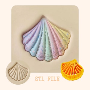 Scallop Shell STL File for Polymer Clay Ocean Theme Jewelry Seashell Earring Cutter