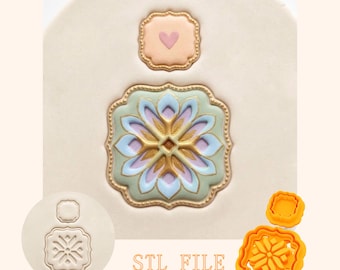 Clay Cutter STL, Moroccan Medallion Polymer Clay Earring 3D Print Files