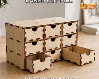 Mini Schubladen SVG | Laser-Cut-Organizer-Dateien (Digital Download)
