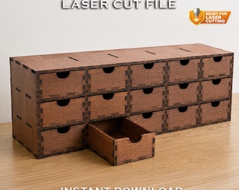 Mini Schubladen SVG | Laser-Cut-Organizer-Dateien (Digital Download)