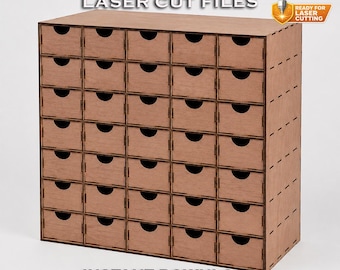 Holz Schublade Organizer Laser Cut Datei (Instant Download)