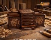 Laser Cut Jewelry Box SVG | Wooden Drawer Organizer Plan (Digital Download)